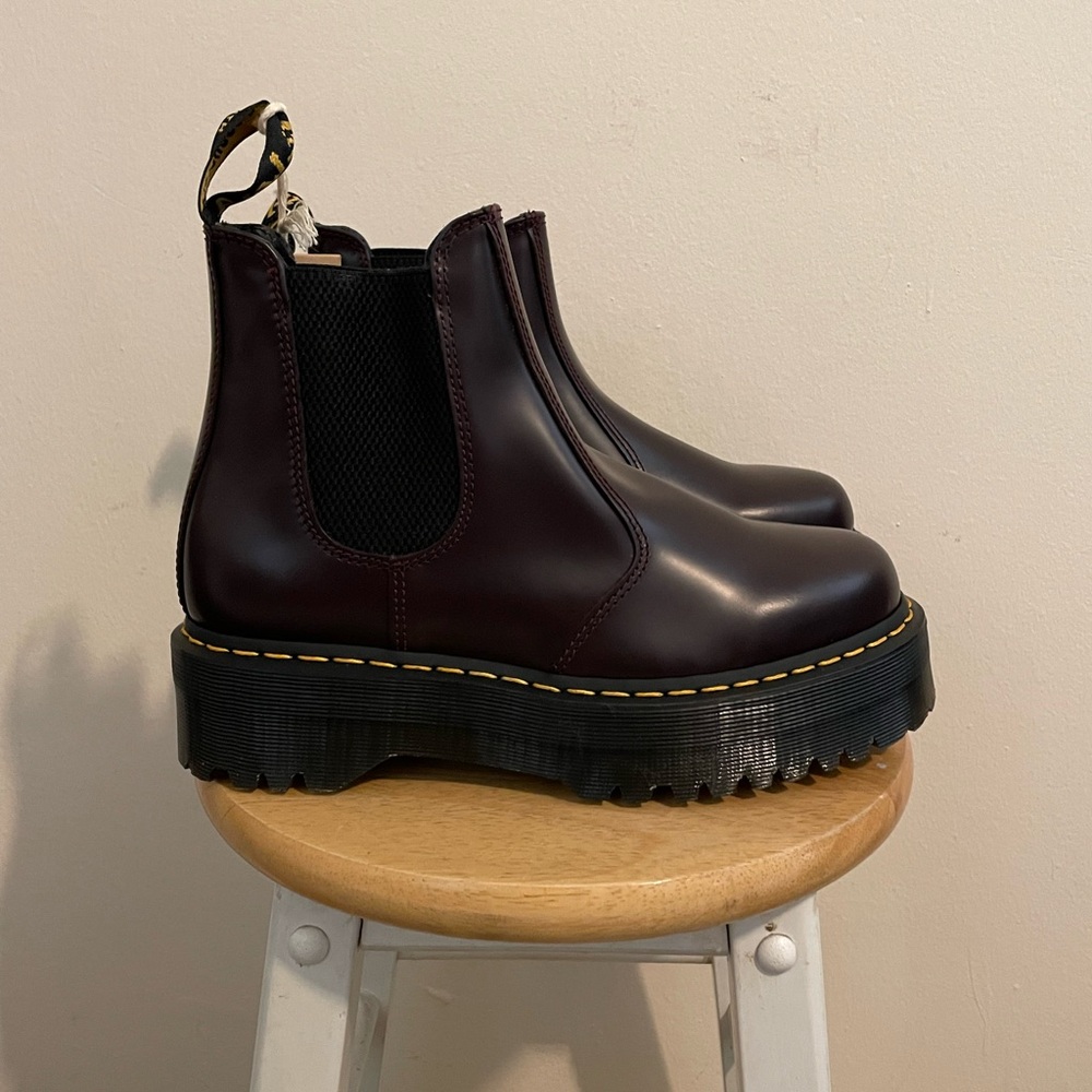 2976 Quad Burgundy Dr Martens Boots